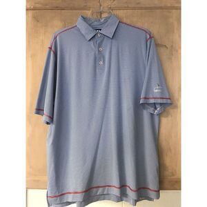 FootJoy FJ Men's Short Sleeve Polo Blue and White Stripe The Golf‎ Club XL